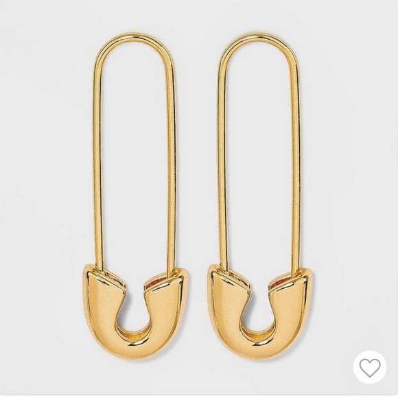SUGARFIX by Baublebar: Gold Safety Pin Threader Earrings - Picture 1 of 2